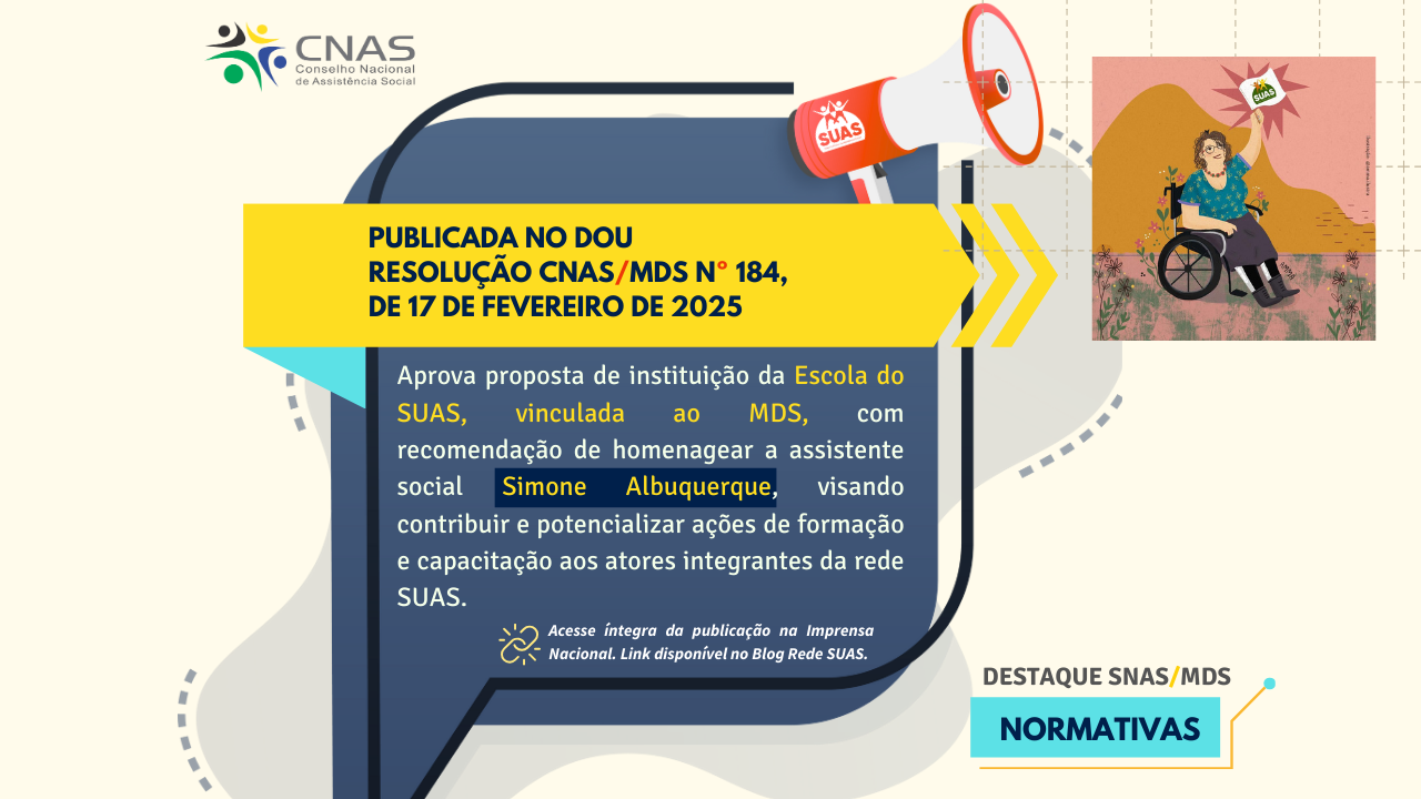 Resolução do CNAS/MDS aprova proposta de instituição da Escola do SUAS