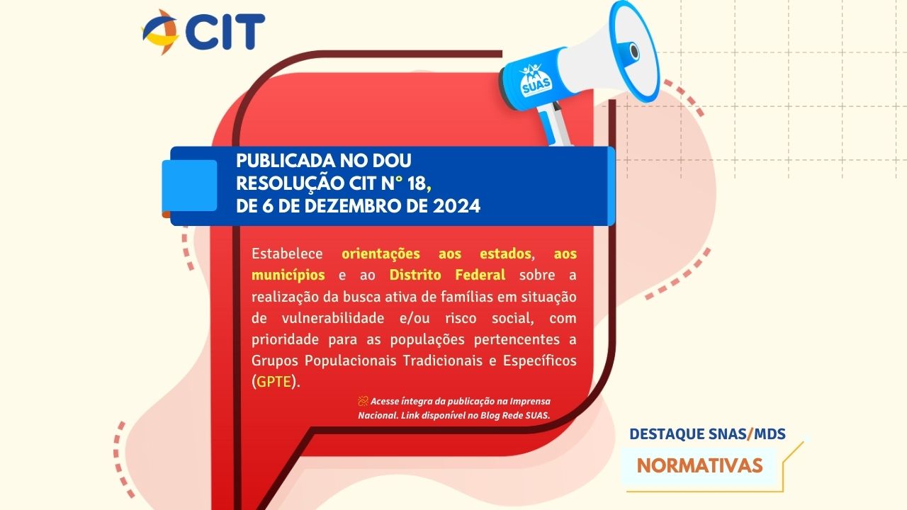 Resolução CIT Nº 18 traz orientações para estados, municípios e Distrito Federal